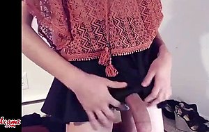 Amateur monster cock sissy jerks off