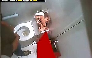 Hidden camera in public toilet