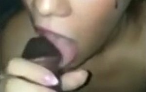 Tiny tits pierced nipples tearing up while deep throating big black cock