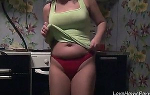 When she takes off her green dress, you will see h