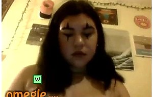 Omegle 18yo chubby scene girl with shitty cam