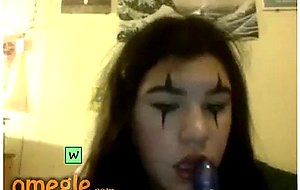 Omegle 18yo chubby scene girl with shitty cam