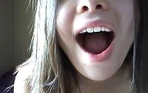 Beauty teen showing off her...