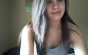 Beauty teen showing off her perfect body on webcam
