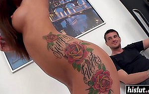 Cuckold looking at his princess fuck