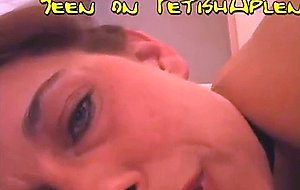 Hot brunette tied ass up gets toyed and fucked