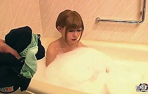 Skinny japanese hooker fucked after bath