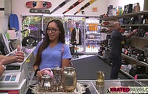 Sexy nurse trades her pussy for cash