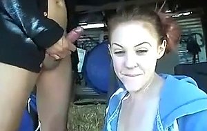 Amateur couple fucking in the barn