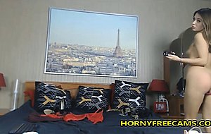 Cute Horny Teen Fucks Pussy And Ass With Big Dildo