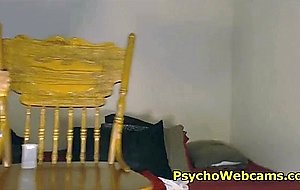 Beautiful black babe oiled fuck on chair