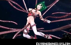 D teen ravaged by tentacles!
