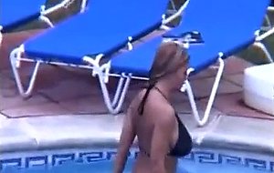 Candid milf nude at pool