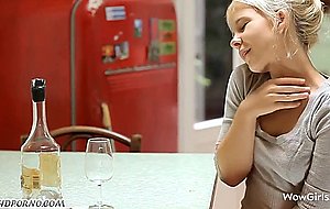 Tinytit redhead diana gold fingering her trimmed pussy 