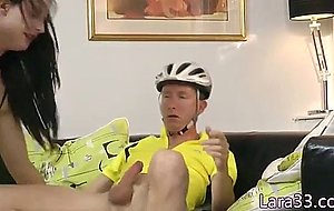 Uk stockinged mature spunked on face