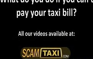 Sex with honey amateur reporter in a taxi