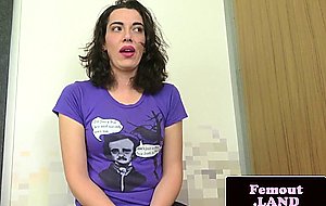 Alluring trap stroking her intense cock