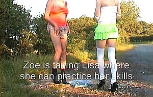 Zoe and lisa cocksucking in public