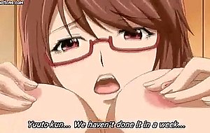 Busty anime gets fucked from behind