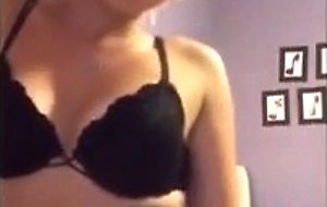 Pretty girl teasing at home