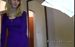 Amateur babe from public fucked for money