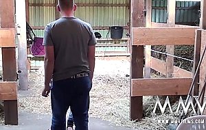 Big tits Asian fucks the farm boy