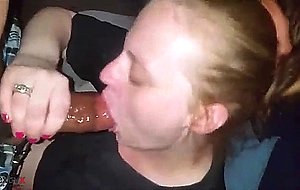 Horny wife sucking a big dick