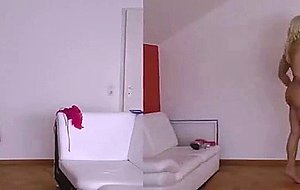 Dancing crossdresser shows off her ass