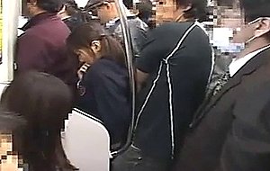 Girl in school uniform public orgasm