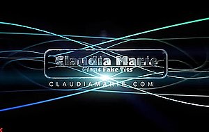 Claudia big tits double shot
