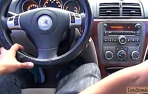 Latina teen mia hurley walk out with a cum on face