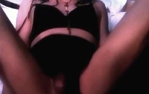 Taniax riding big vibrator