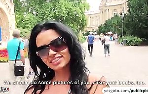 Two amateurs gets picked up and paid for sex in public