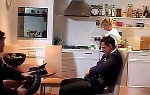 Horny cops team up to fuck a sweet blonde housewife