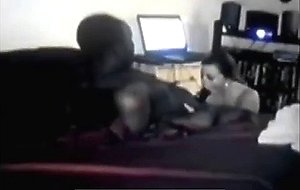 Bbw fucking her black bull on webcam 
