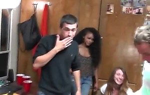 Pretty college boys hosting bj party in their dorm