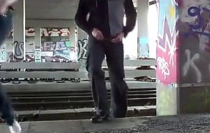 Public pegging under the bridge