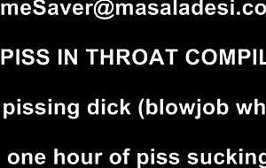 Sucking a pissing dick 