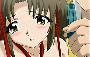 Tied up hentai teen gets toyed
