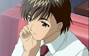 Tied up hentai teen gets toyed