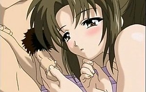 Tied up hentai teen gets toyed