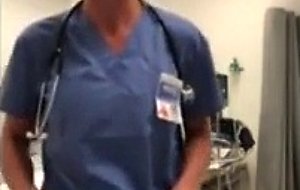 Fit blonde nurse on the job masturbate 