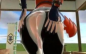 D animated shemale gets tittyfucked and cummed