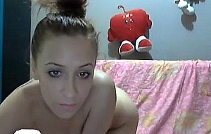 Teen girl teasing and sucking