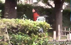 Asian teen piss and run