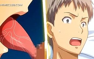 Teenage 3d anime girl fighting over a big shaft