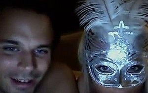 Husband fucks his wife wearing white lingerie