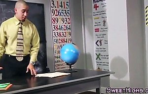 High school teen rubbing 