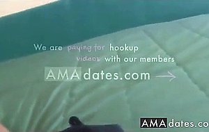 Sexy german girl sucks small cock to average cock 