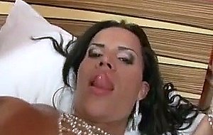 Latina shemale shows her sexual skills